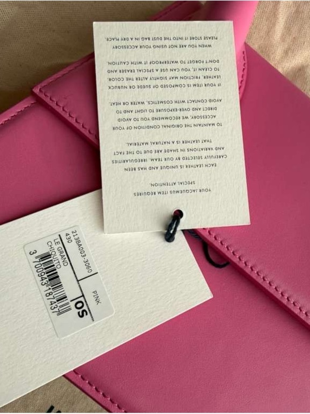 Jacquemus Hot Pink Le Chiquito Top-Handle Bag - Large Size - Picture 4 of 11